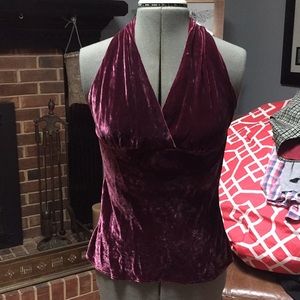 Velvet Halter Top